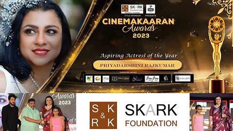 Aspiring Actress of the year 2023 Priyadharshini Rajkumar | Cinemakaaran Awards | SKARK Foundations|