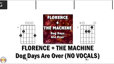 FLORENCE + THE MACHINE Dog Days Are Over FCN GUITAR CHORDS & LYRICS NO VOCALS