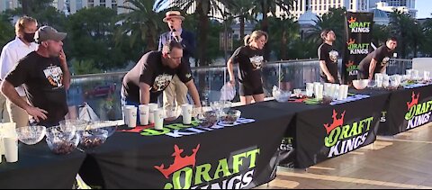 Draft Kings Halloween candy eating contest in Las Vegas
