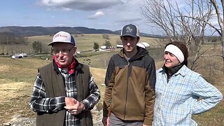 Greg & Jan are with Donna and Banyon setting up their beautiful grass farm in Union, West Virginia.