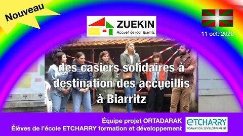 Rencontre avec l'équipe projet des Casiers solidaires - accueil de jour ZUEKIN Biarritz - 11 Oct.