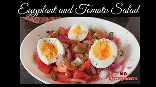 Trending Easy Budget Recipe Eggplant and Tomato Salad for you to share: #share #foryou #food