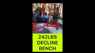 110KG DECLINE BENCH | Basic Tips to Increase Bench Strength #shorts