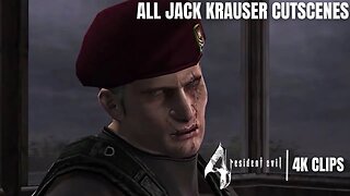 All Cutscenes Featuring Jack Krauser Including Separate Ways | Resident Evil 4 | 4K Clips