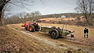 Fertilizing the Hay Field with Compost Manure