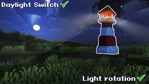 Minecraft Build Tutorial : Build A Working Lighthouse
