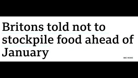 Something Big Going Down, Britons Told Not To Stockpile Food Ahead of January, Why?