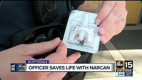 Scottsdale officer saves life with Narcan just weeks after training