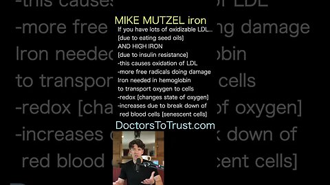 MIKE MUTZEL the combination of insulin resistance AND excess iron causes release of free radicals