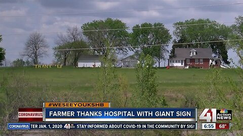 #WeSeeYouKSHB: Farmer thanks hospital with giant sign