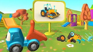 Leo and Cars: games for kids - Build a Road Roller - Educational Games for Kids