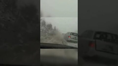 Guy Avoids Accident in Snowy Pile-Up on West Virginia Interstate #shorts