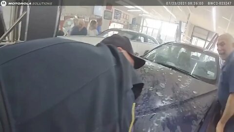 Cops Save Baby From Underneath Car After Wild Crash through Storefront Window in Yonkers, NY