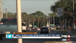 Family shares story after a woman is hit by two cars