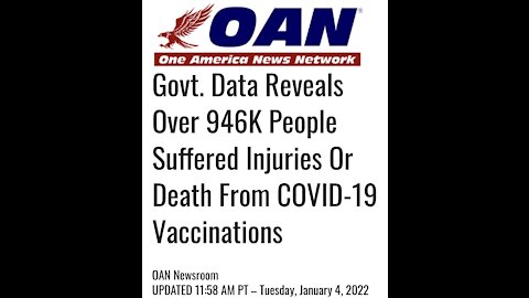 VAX CONCERNS? YES LEGITIMATE Data Reveals Over 946K People Suffered Injuries Or Death