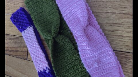 Simple crochet project for beginners/headband bob and ear warmers for winter#art#craft#crochet