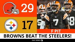 Browns vs. Steelers Highlights & Recap After BIG Win Against Pittsburgh