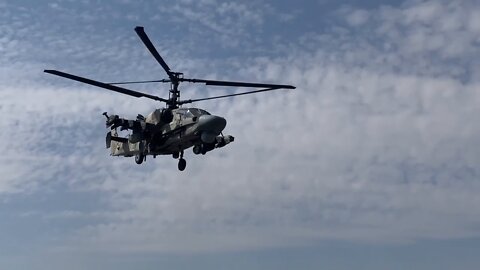 Ka-52 reconnaissance helicopter action during the special operation