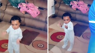 Little Girl Can't Stop Dancing To Her Favorite Song