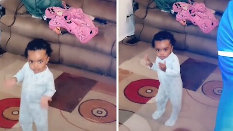 Little Girl Can't Stop Dancing To Her Favorite Song