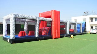 62ft obstacle course #inflatable manufacturer#factorybouncehouse #factoryslide #bounce #inflatable