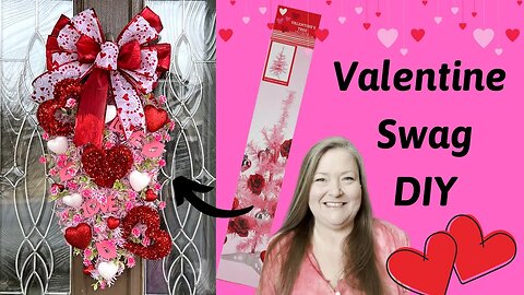 Valentine Swag DIY~ Dollar Tree's Pink Valentine Trees ~ Valentine's Day DIY ~ Budget Friendly Craft