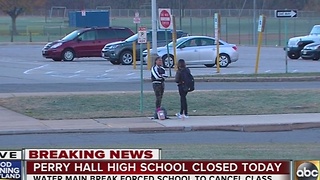 Perry Hall High School closed due to water main break