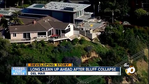 Del Mar bluff collapses feet from ocean view homes