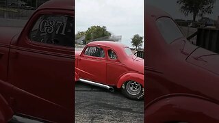 Gorgeous 1937 Chevy coupe race car vs Mustang
