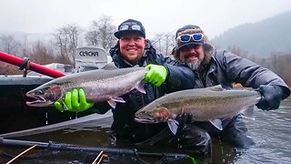 INSANE Steelhead Fishing In A STORM!