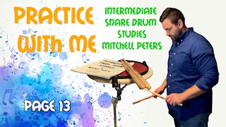 Practice Snare Drum With Me - Intermediate Snare Drum Studies Mitchell Peters 1