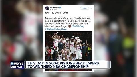 Ben Wallace reflects on Pistons 2004 championship 14 years later