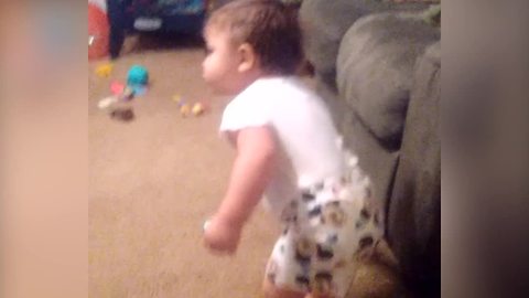 Kid Dances To Disney Song Until He Falls Over