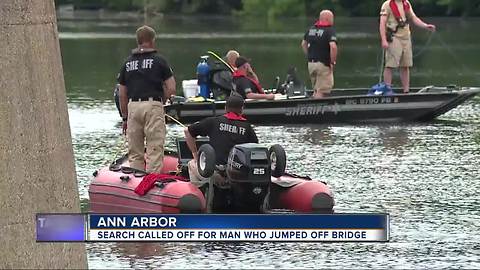 Man missing after jumping off railroad bridge while swimming in Ann Arbor
