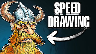 Drawing a Viking Warrior - Time-Lapse