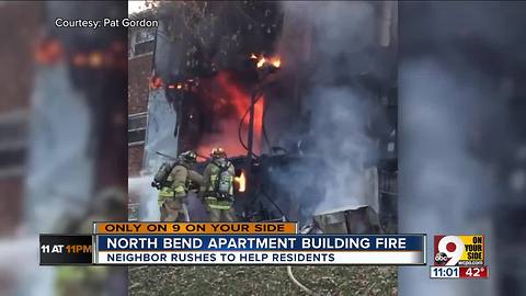 Neighbor saves residents from North Bend apartment fire