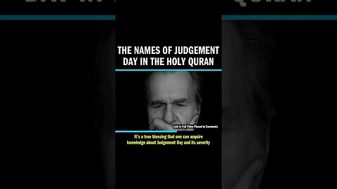 The Names of Judgement Day in the Holy Quran