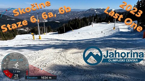 [4K] Skiing Jahorina, Skočine from Ogorjelica II, Staze 6a, 6, 6b and 3, BiH RS, GoPro HERO11