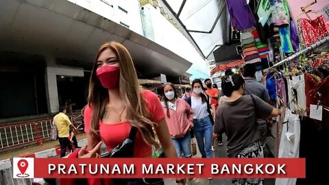 [4K] Pratunam Market Bangkok walking Tour November 2022