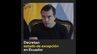 El presidente Daniel Noboa anuncia estado de excepción en Ecuador