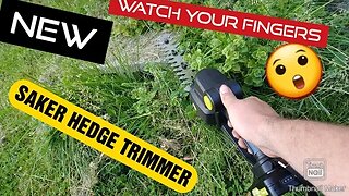 Lets try out the NEW Saker Hedge Trimmer #trimmer #tools #yard #hedgetrimming #test #review #new