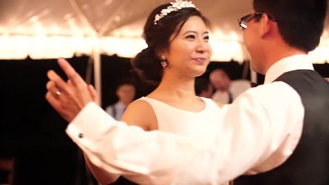Bride and groom's epic first wedding dance