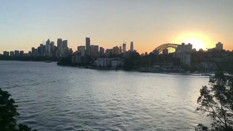 Sunset over Sydney Harbour