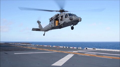 USS America (LHA 6) Conducts Flight Operations in the East China Sea