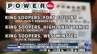 Colorado stores selling the most winning Powerball tickets