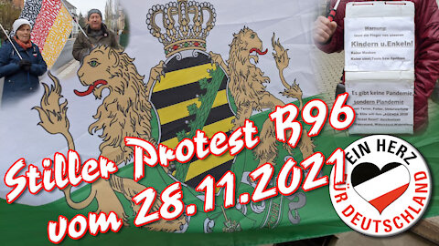 Stiller Protest an der B96 vom 28.11.2021