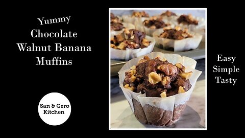 Yummy Chocolate Walnut Banana Muffins Recipe