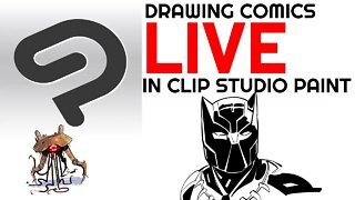 Drawing Black Panther in Clip Studio Paint