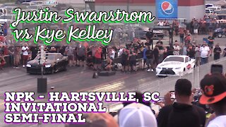 Street Outlaws 2021 No Prep Kings - Hartsville, SC: Invitational Semi,Justin Swanstrom vs Kye Kelley