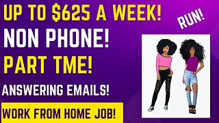 Up To $625 A Week! Non Phone Part Time Work From Home Job Answering Emails No Degree Remote Job